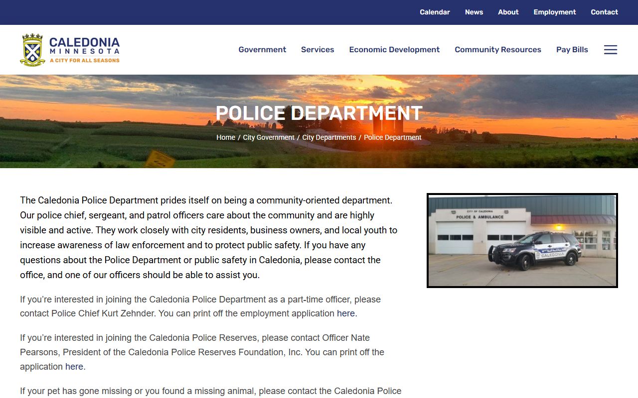 Houston County arrest records and court charges from Caledonia Police Department source
