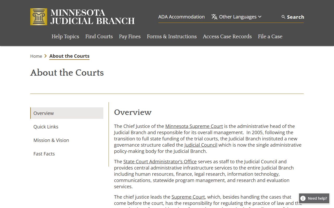 Houston County court dockets Minnesota Judicial Branch court structure