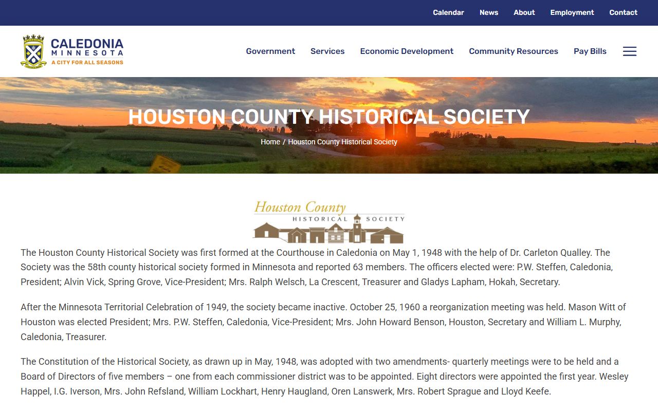 Houston County historical source and courthouse context