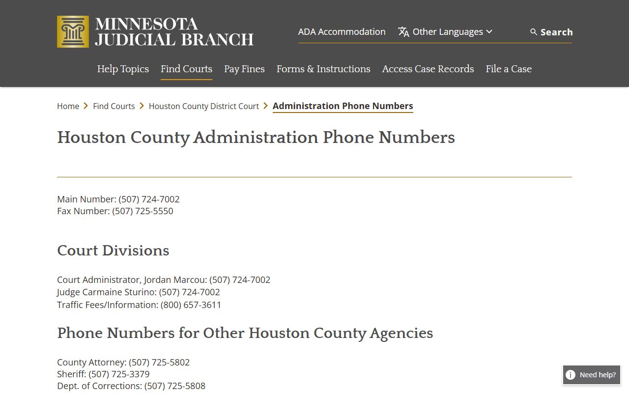 Houston County traffic case access path and MCRO lookup context